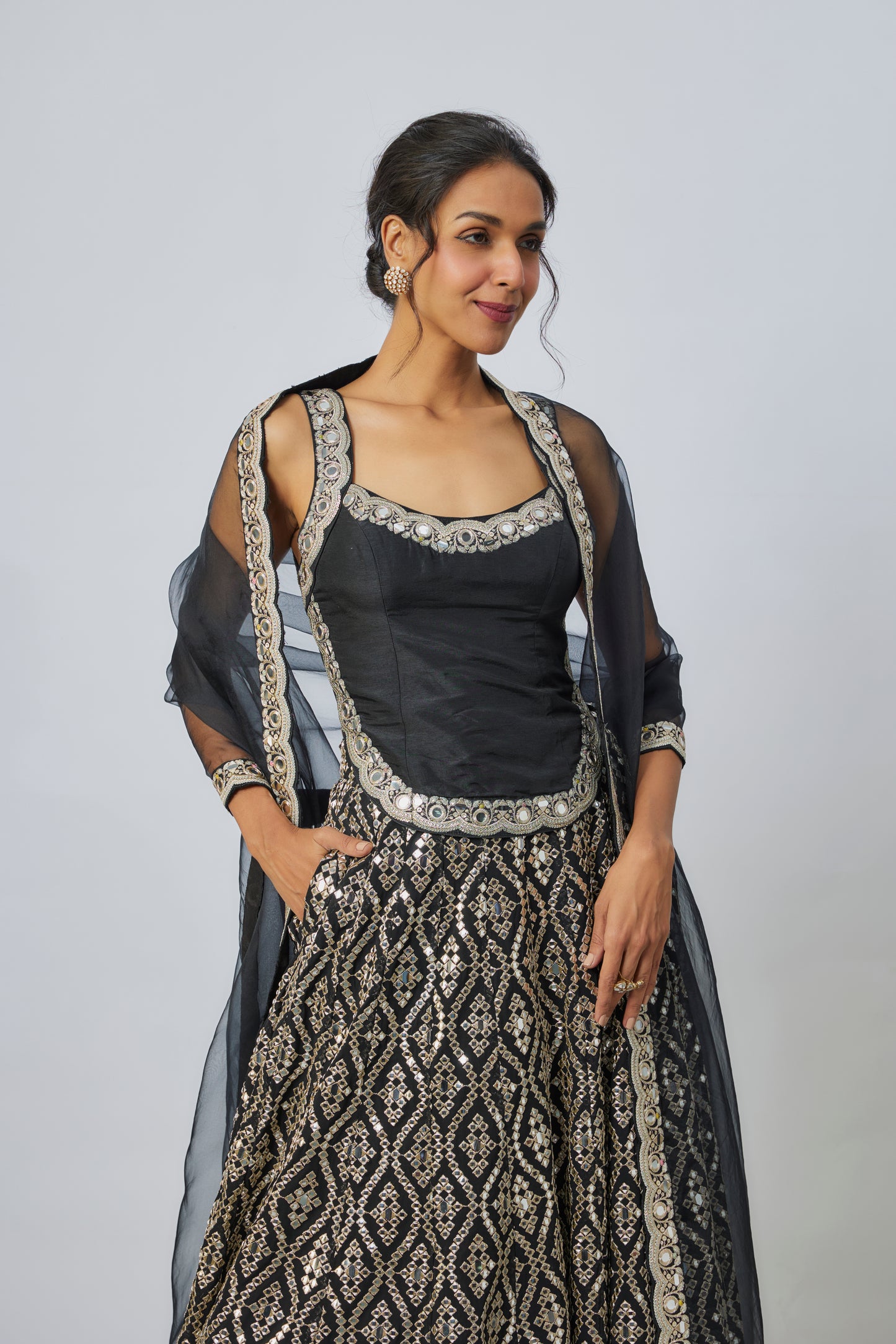 Vidhi Yadav in Roshni Lehenga Set