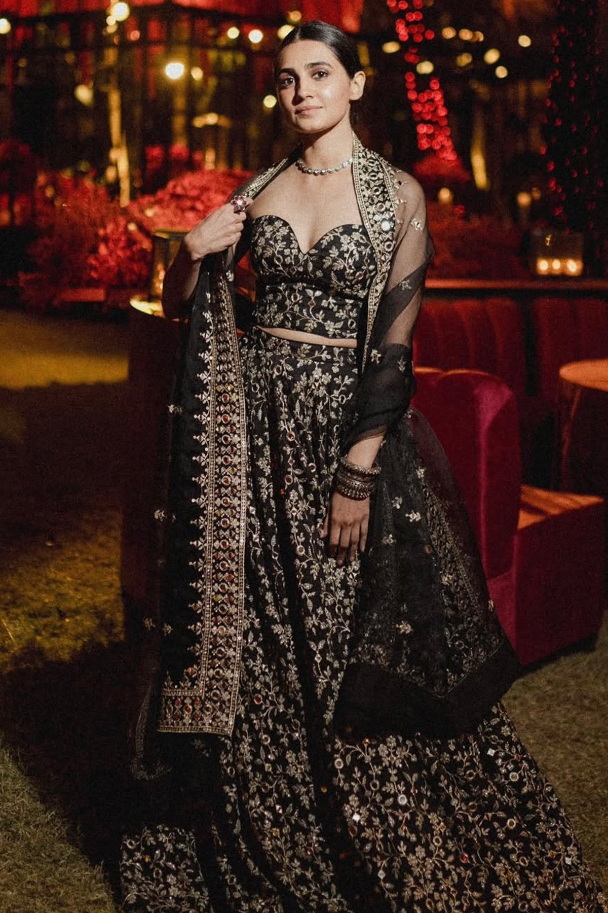 Vedika Pinto in Harshini Lehenga Set