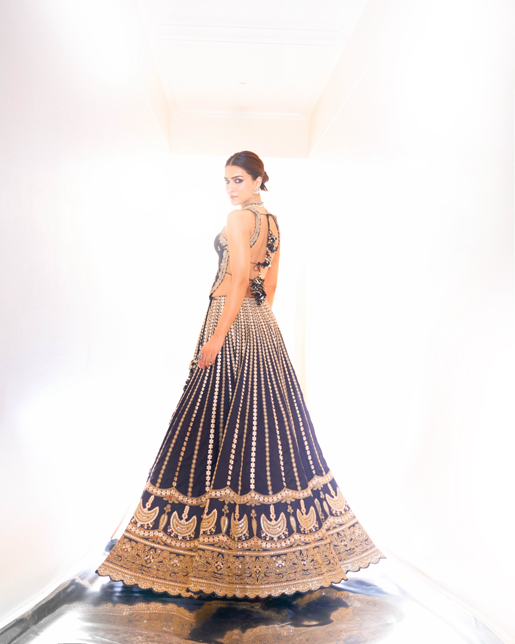 Kriti Sanon in Golconda Kriti Lehenga set
