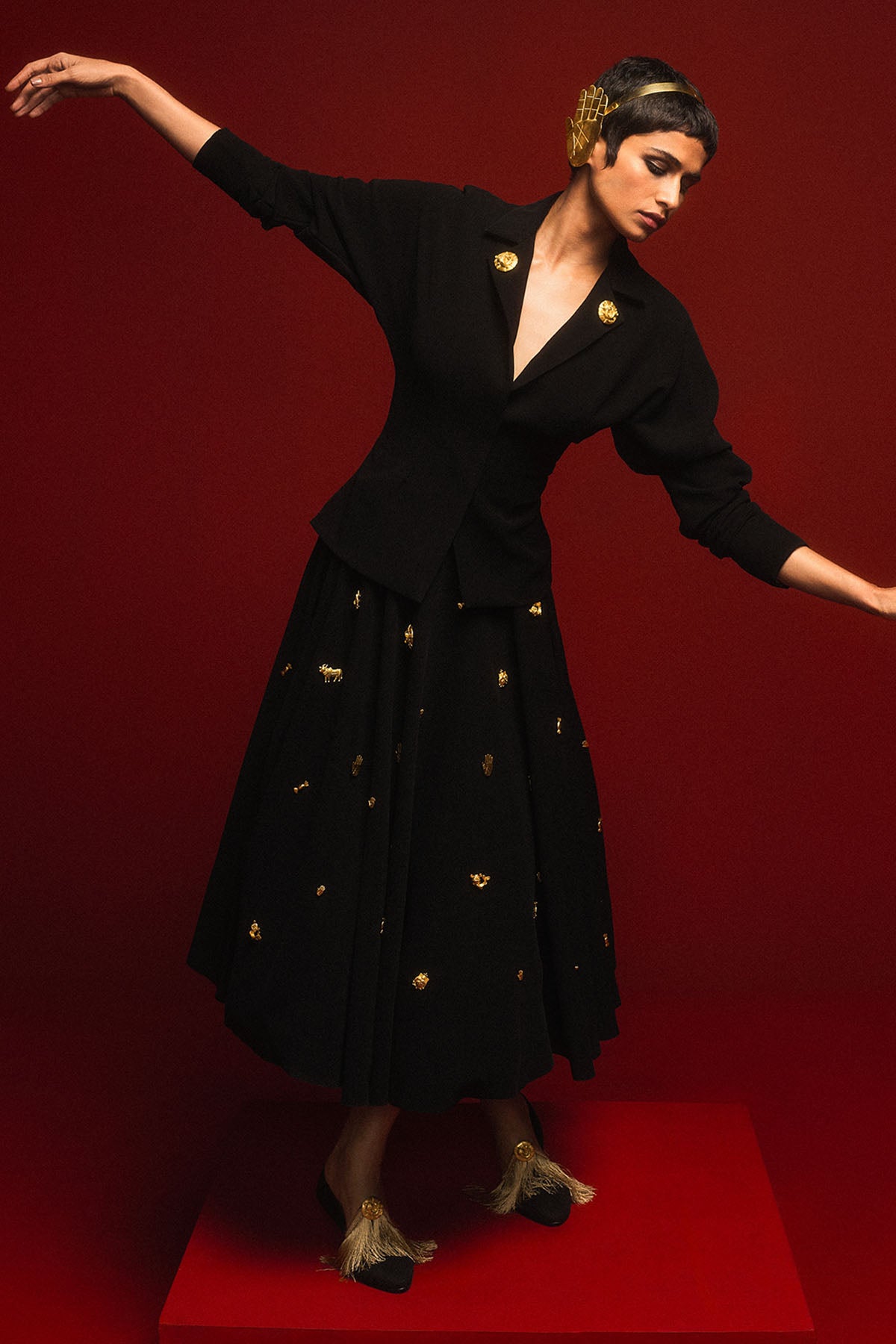 The Black Bombay Jacket Set