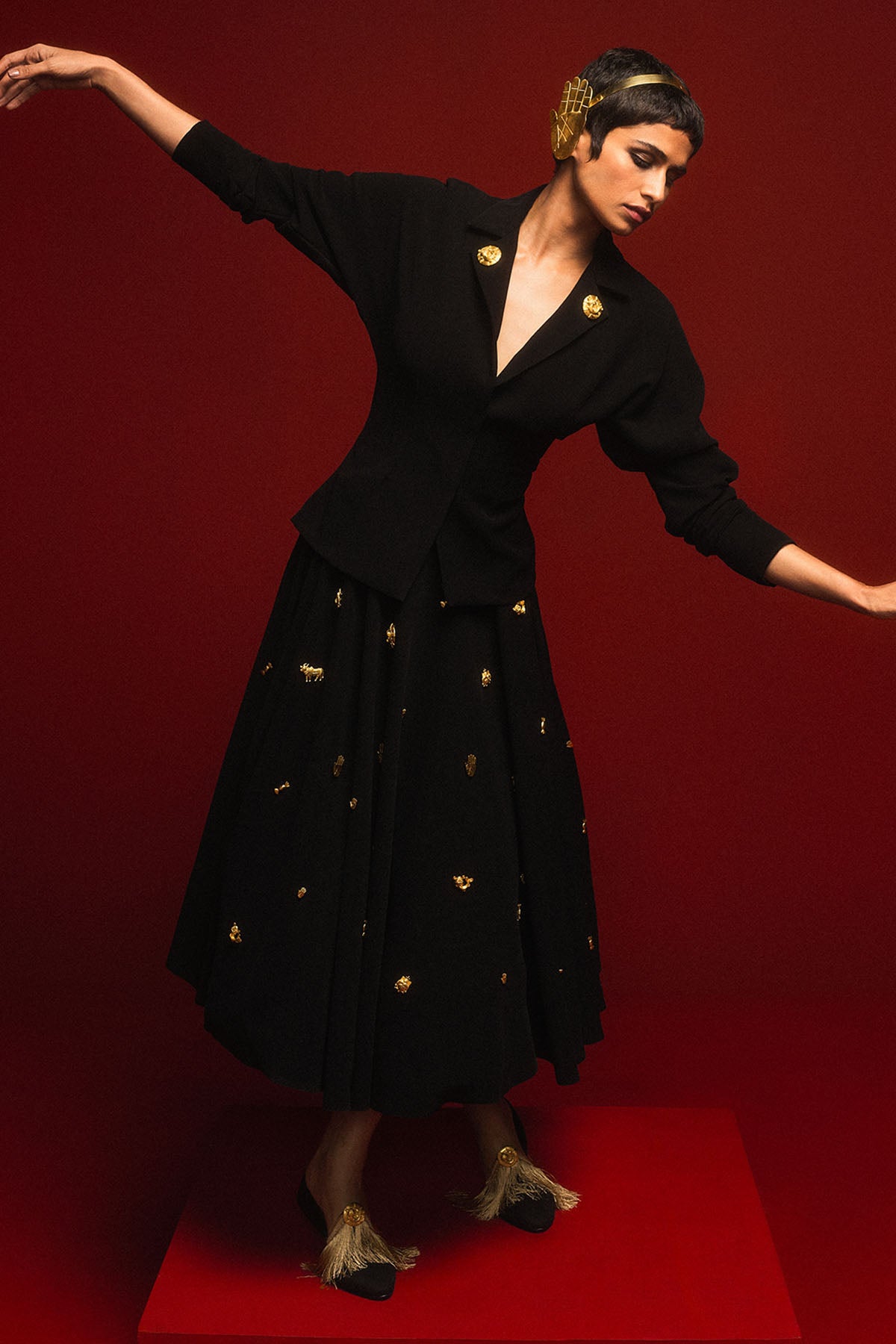 The Black Bombay Jacket Set