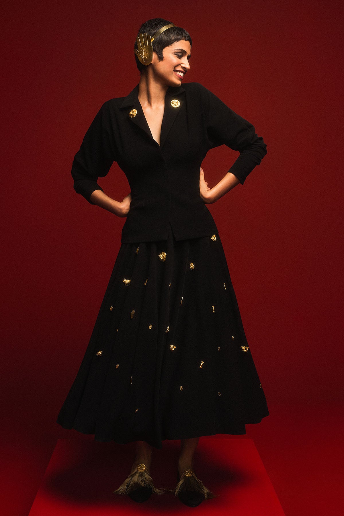 The Black Bombay Jacket Set