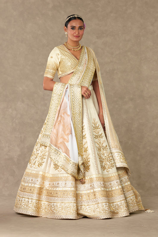 Ivory Neel-Kamal Lehenga Set