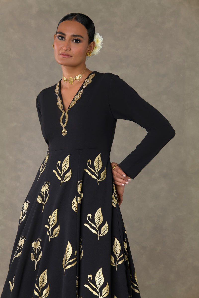 Black All In Bloom Gown