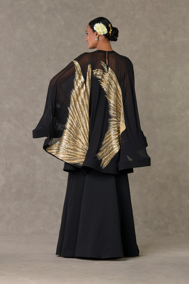 Black 'Son-Chidiya' Cape Set