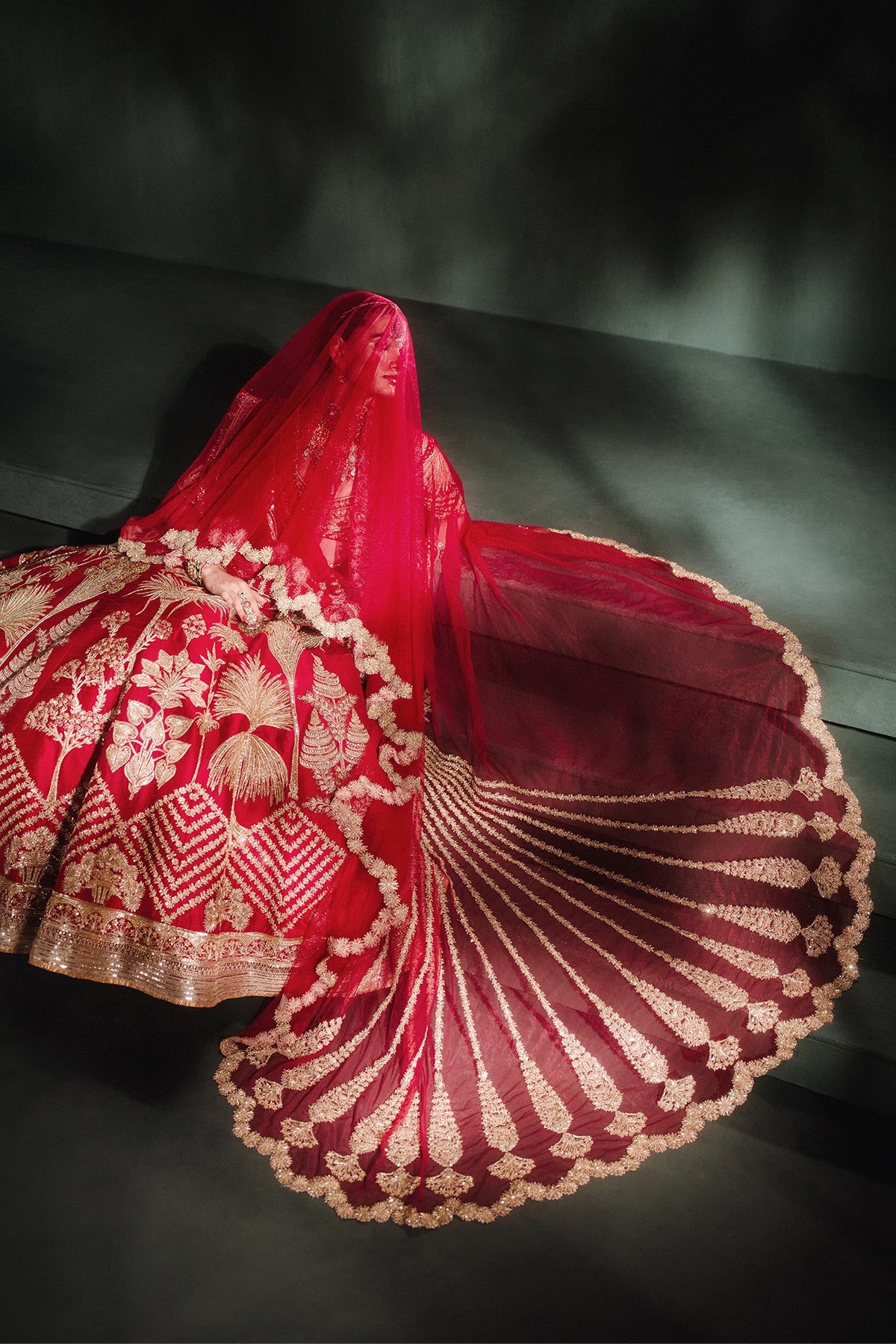 The Aalu Bukhara Lehenga With Veil