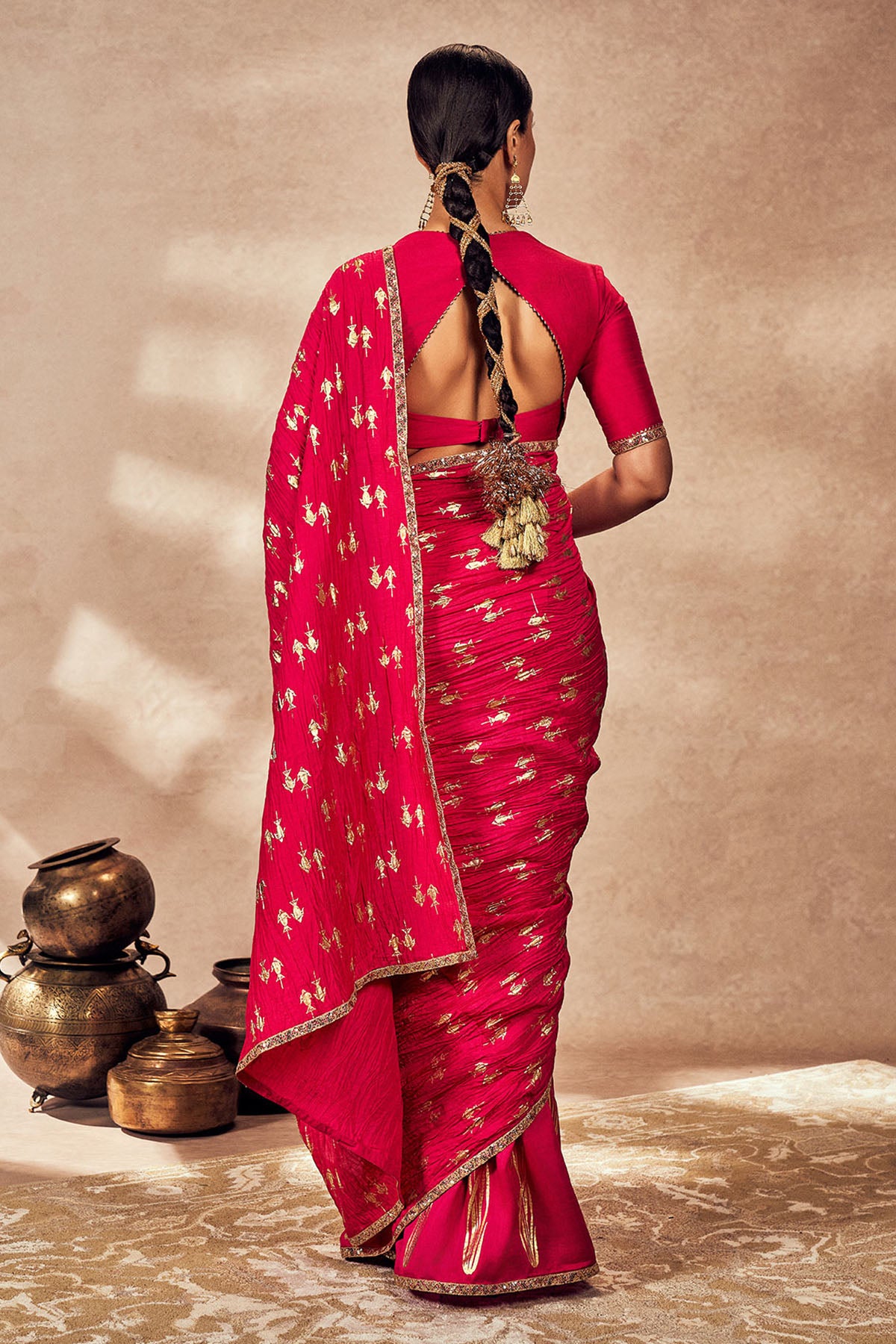 Pink Whispering Lily Crush Saree
