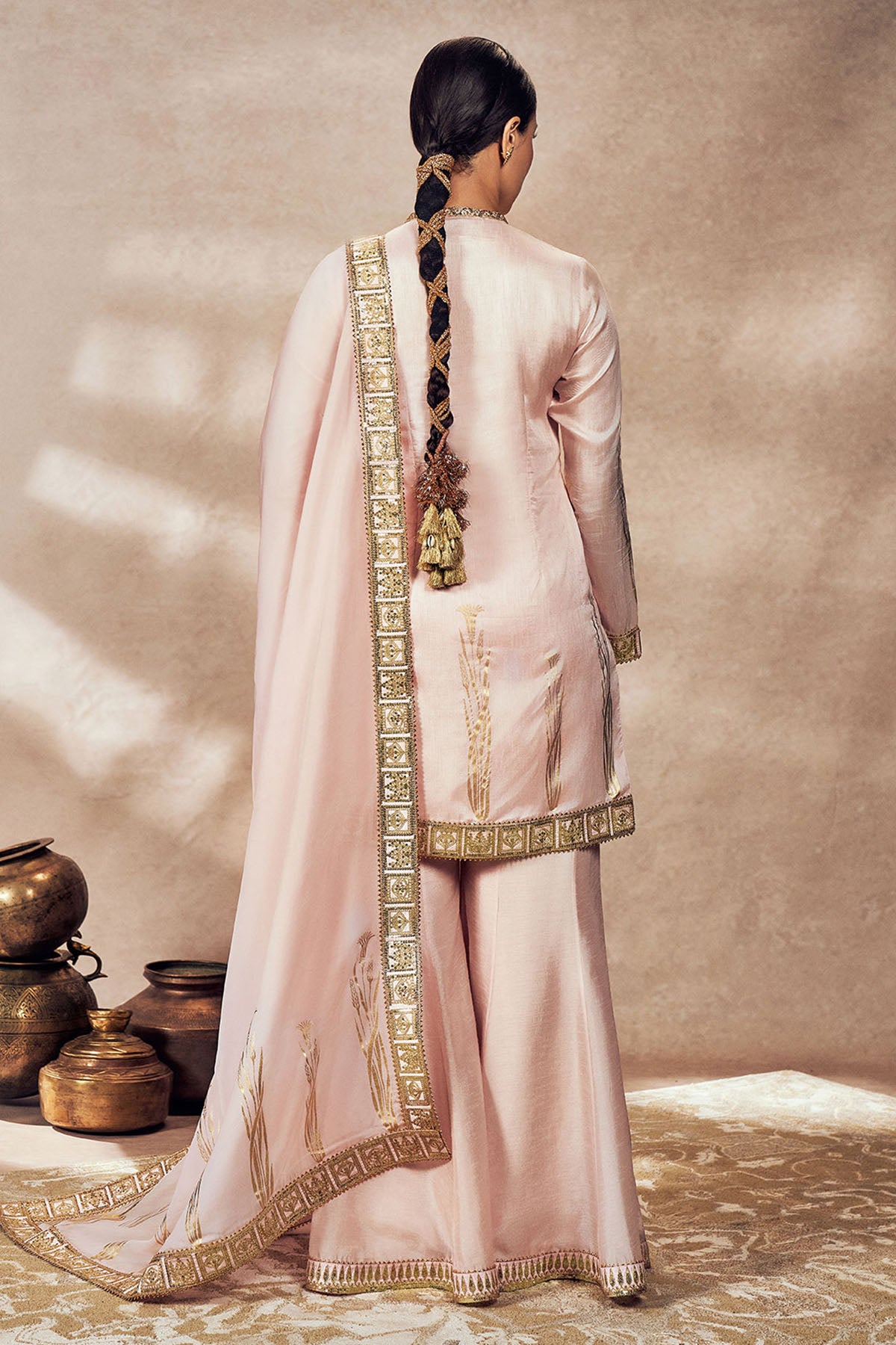Baby Pink Whispering Lily Sharara Set