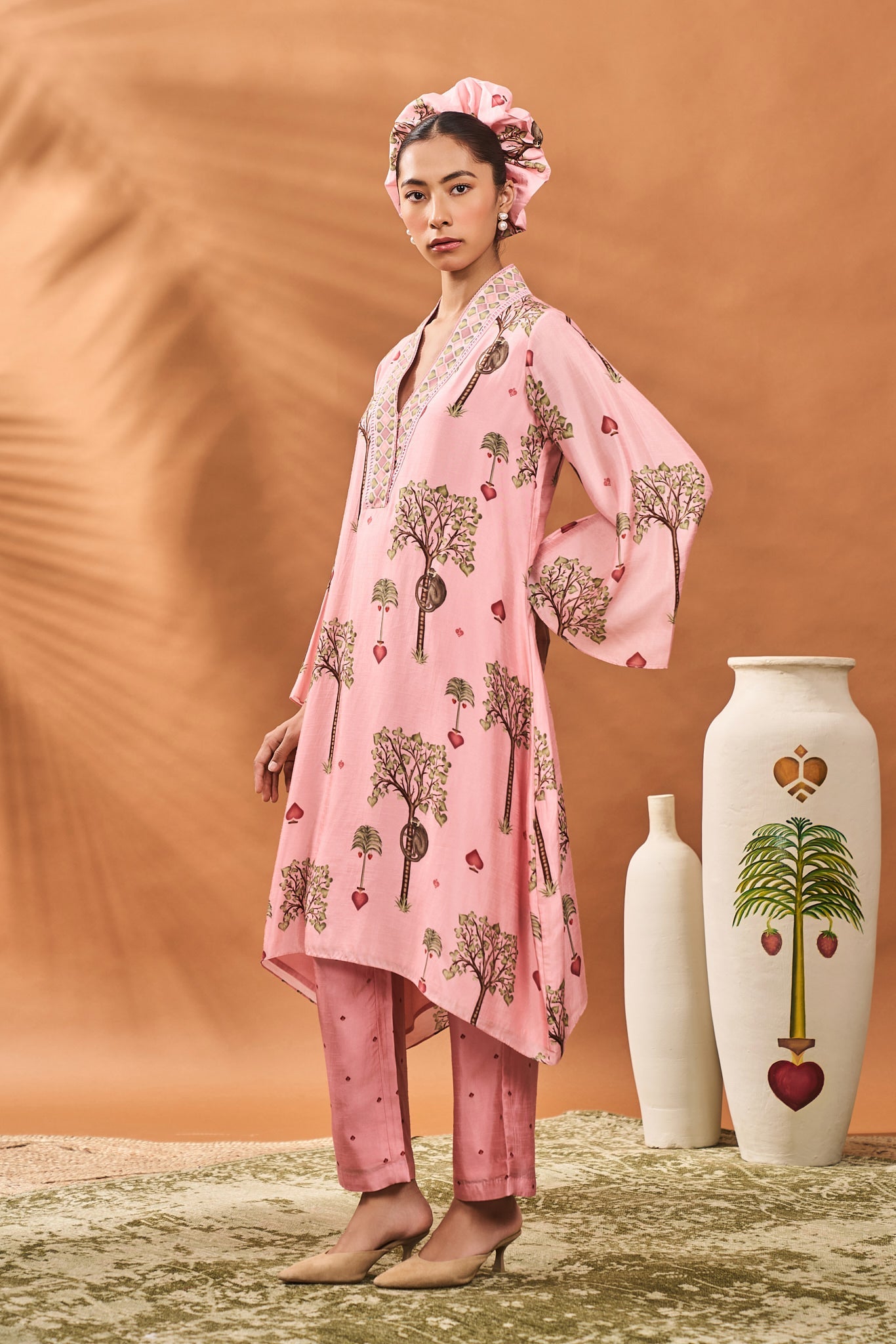 PINK WILDSCAPE TUNIC SET
