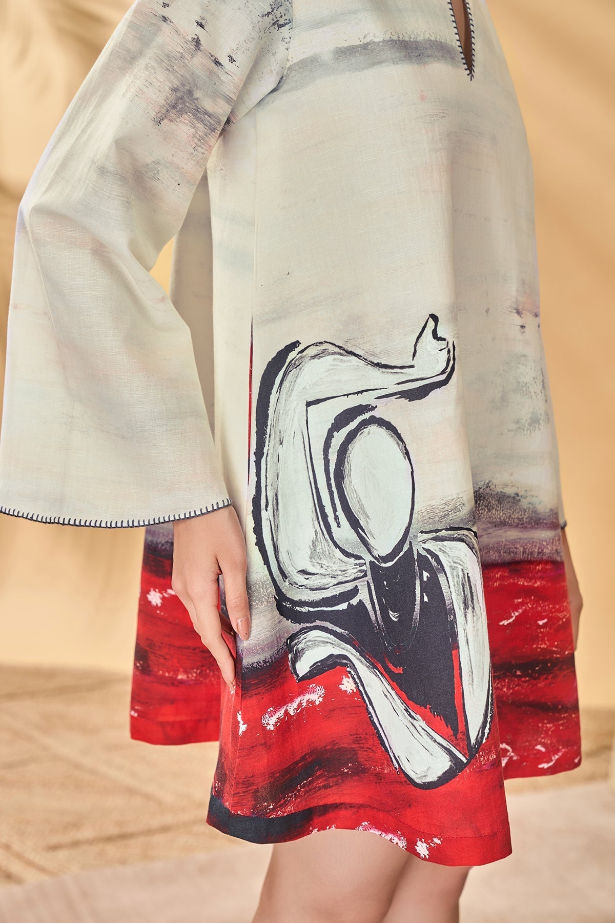 Dancing Shadows Trapeze Dress