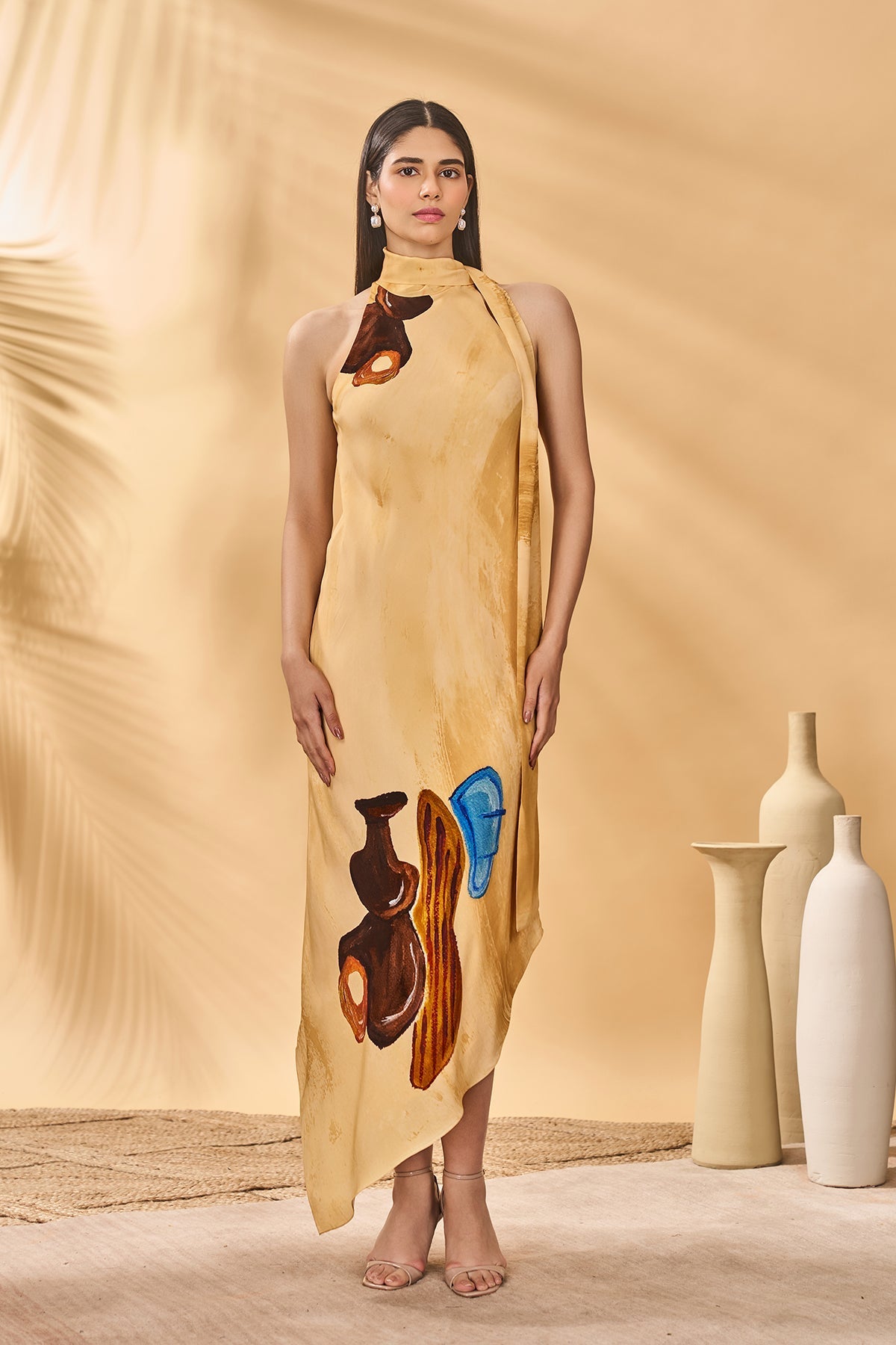 Earthern Echos Halter Dress