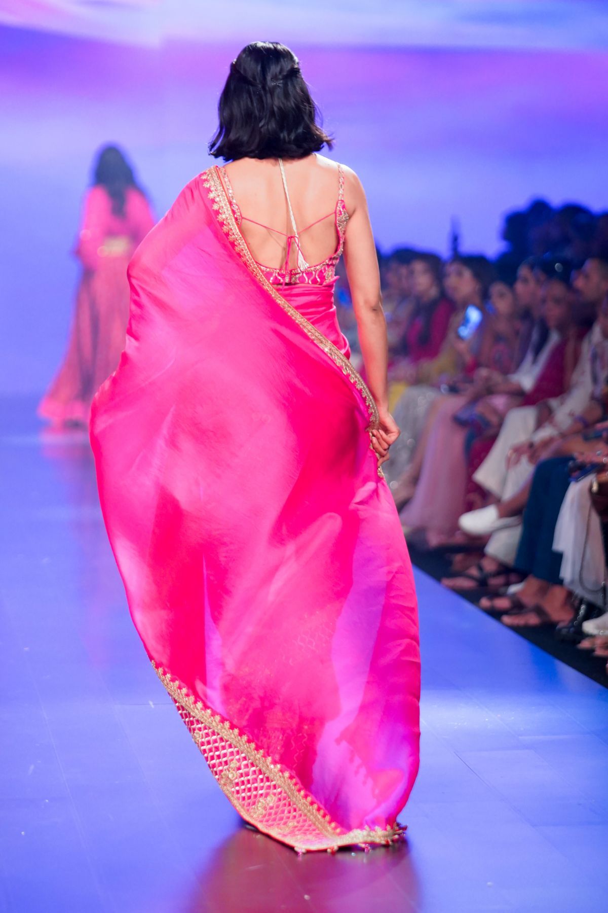 Gulaabi Gulaal Saree Hand Embroidered Saree Paired With heavy Blouse