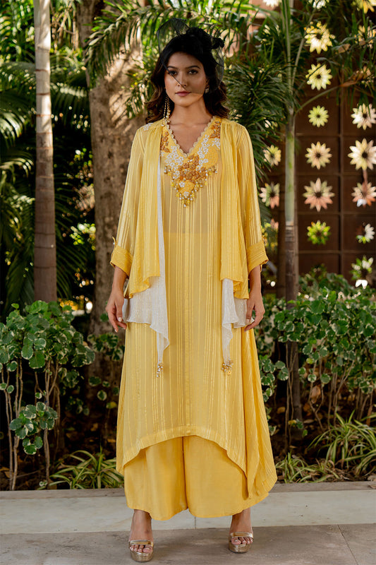 2 layered cape and a handkerchief top