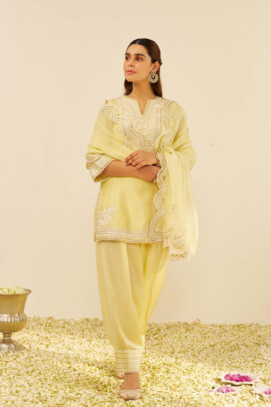 SARA - SHORT KURTA WITH  SALWAR