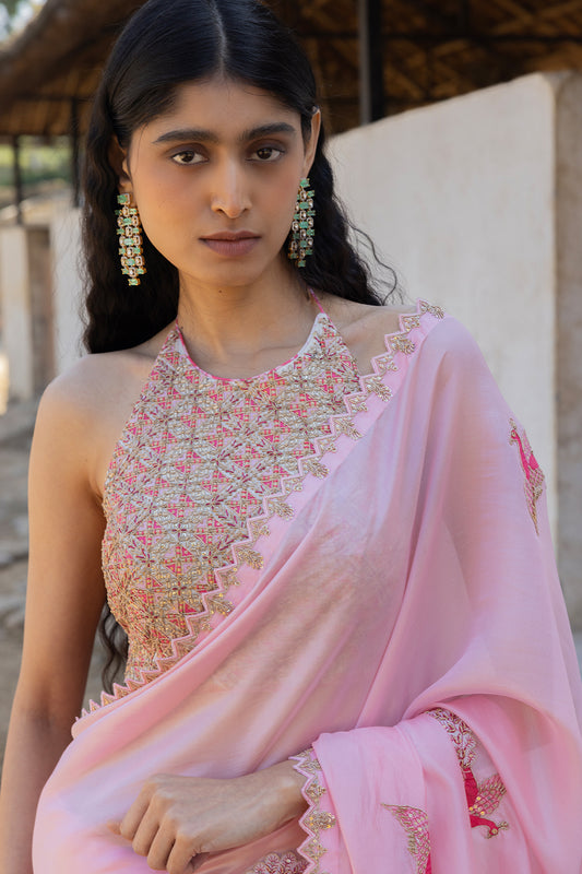 Masoom Gulaabi Saree