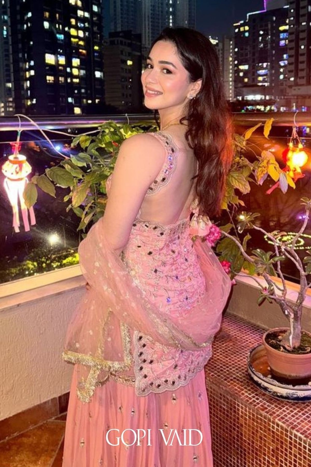 Sara Tendulkar in Soneera Sharara Set