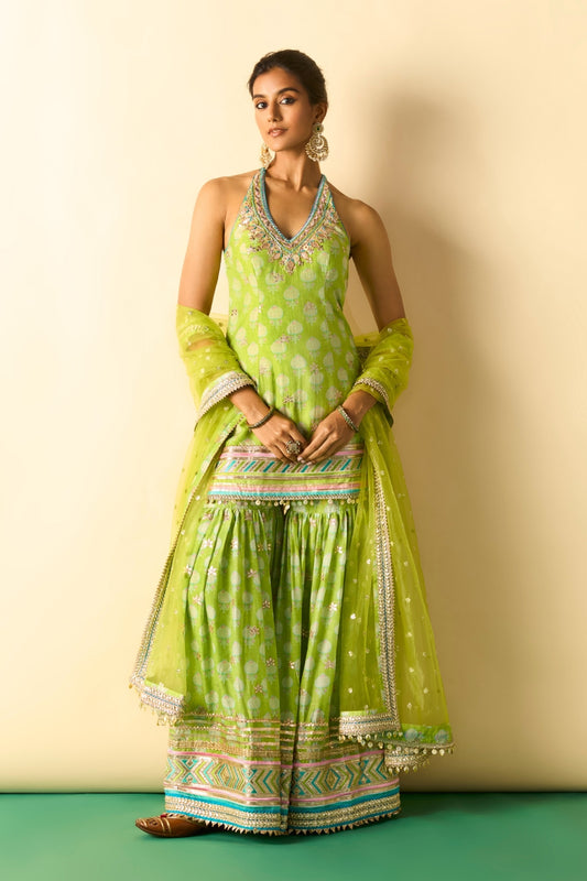 Dwisha Halter Sharara Set
