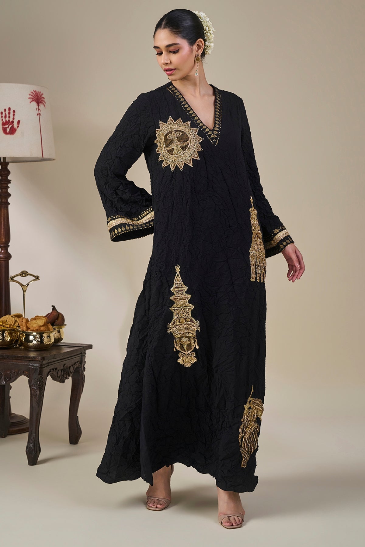 Black Ambi Bloom Kaftan