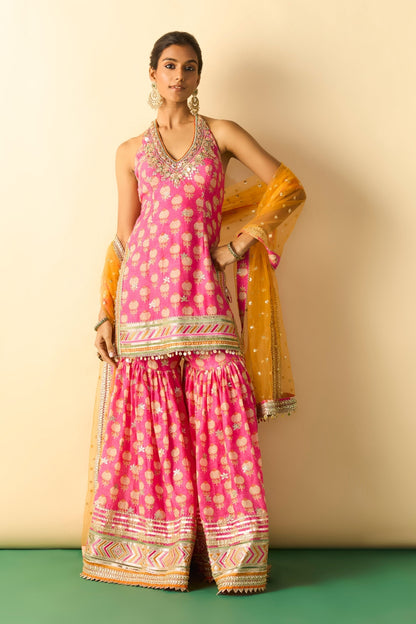 Dwisha Halter Sharara Set