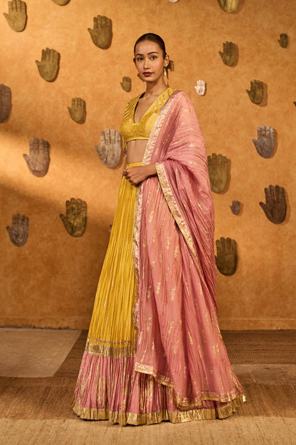 Spiced Ochre Lunar Lehenga Set