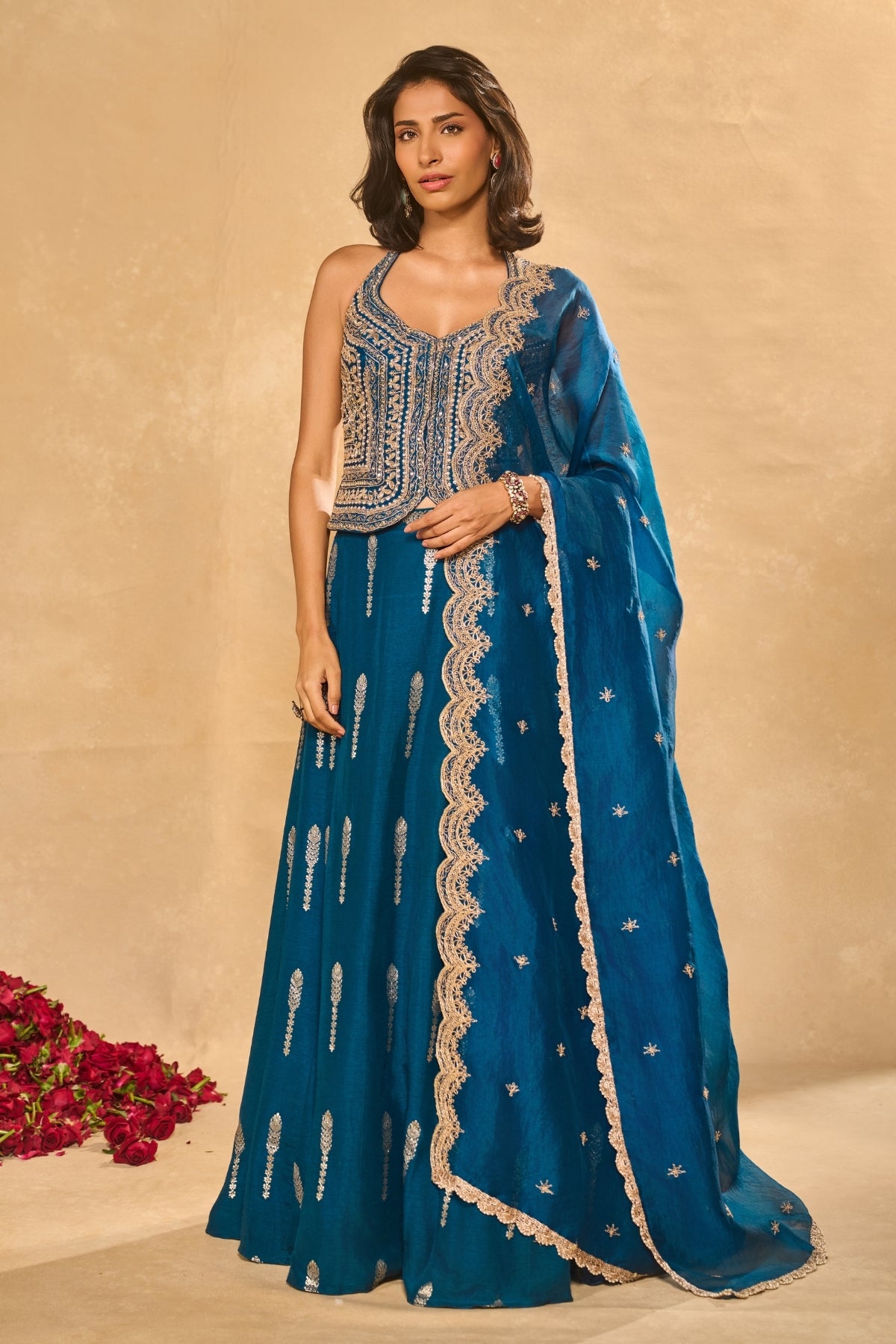 AMAL LEHENGA IN BLUE