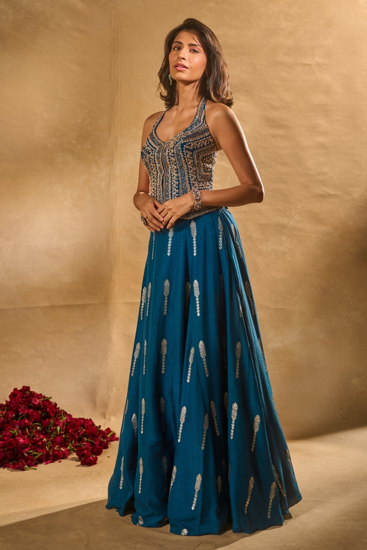 AMAL LEHENGA IN BLUE