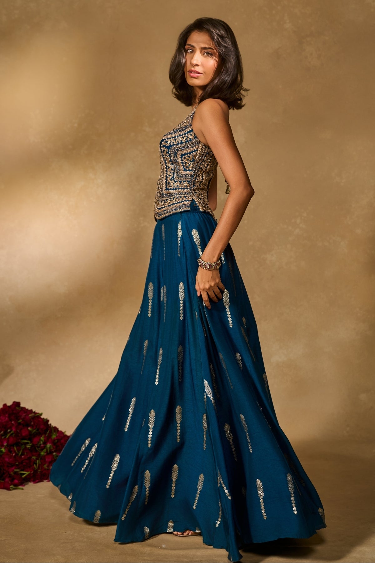 AMAL LEHENGA IN BLUE