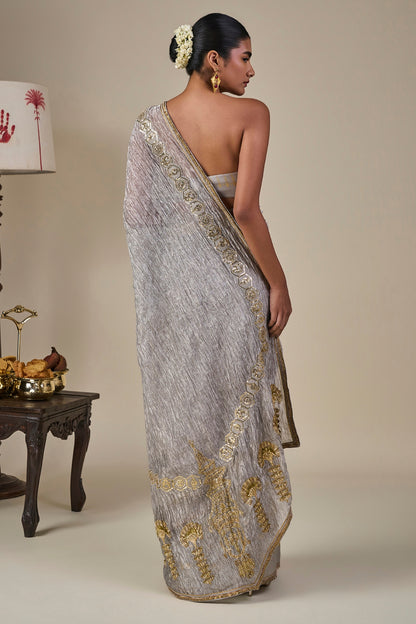 Grey Kathakali Malabar Saree