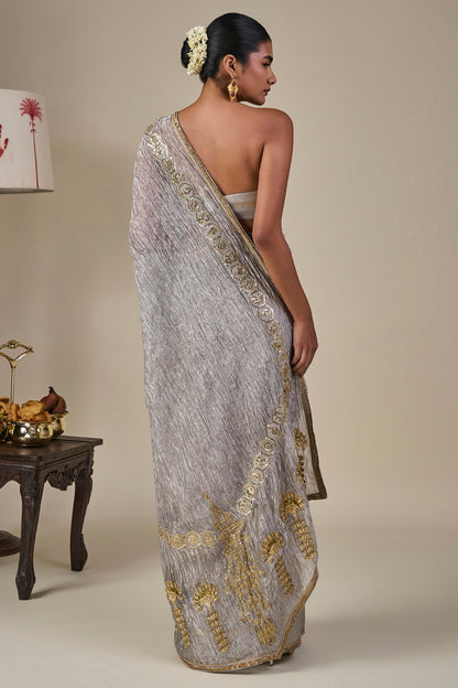 Grey Kathakali Malabar Saree