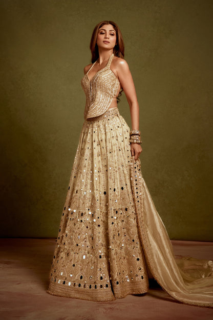 Shilpa Shetty In Saanjh Lehenga Set