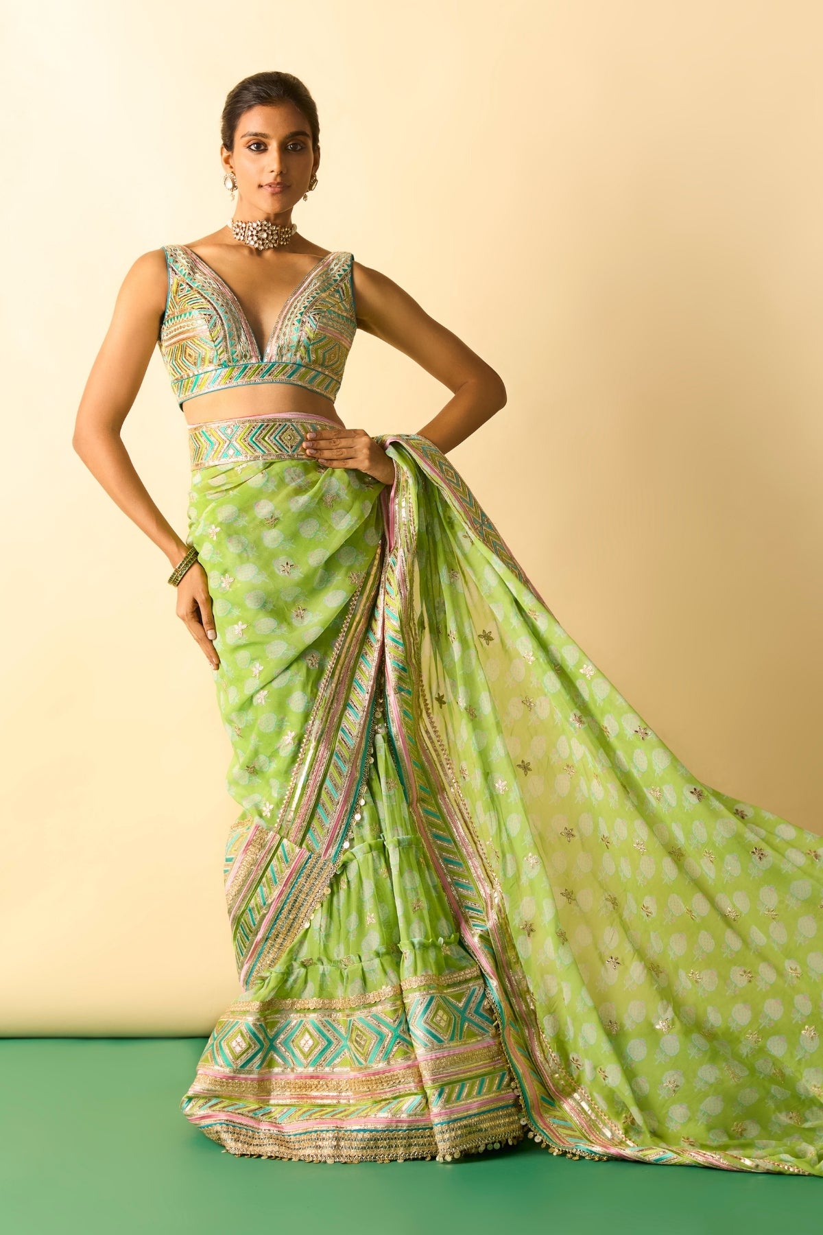 Jasleen Saree Set