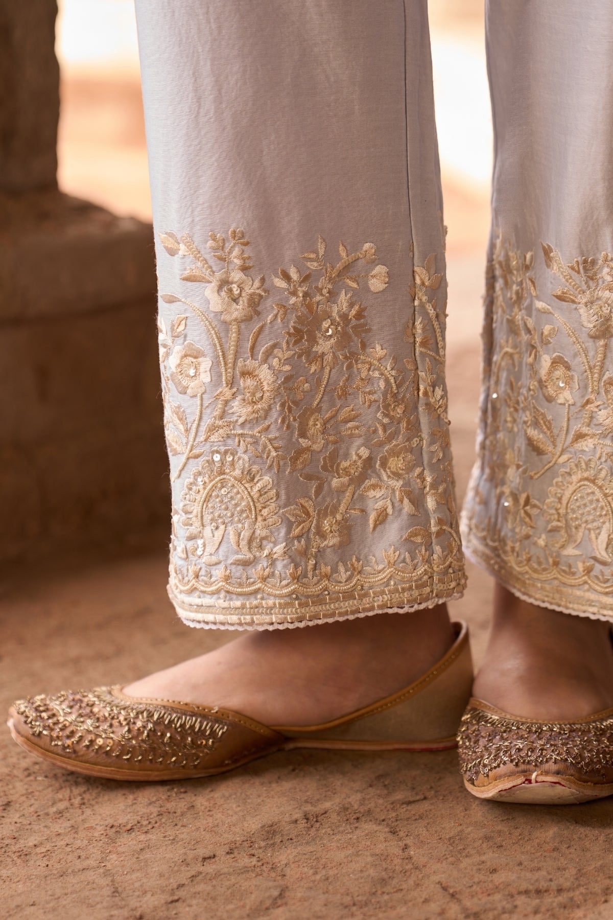 Saboor - Blue Short A-line Kurta With Straight Pants And Dupatta
