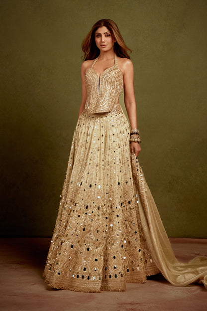 Shilpa Shetty In Saanjh Lehenga Set