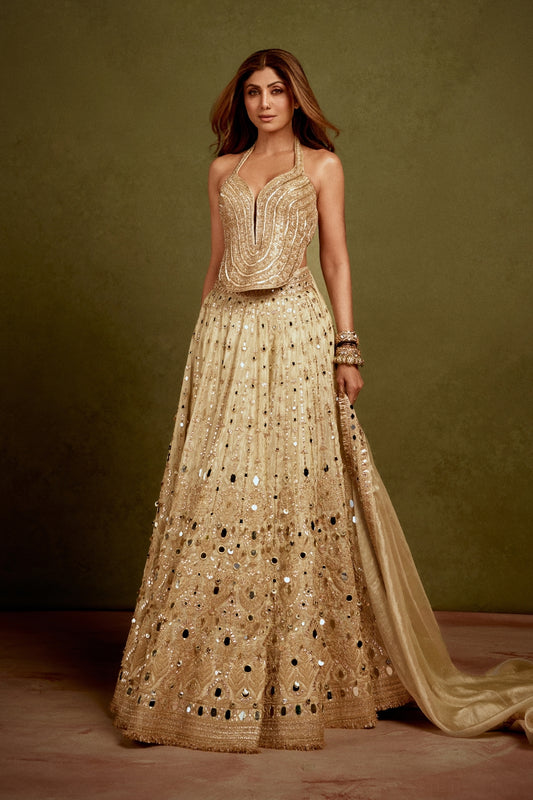 Shilpa Shetty In Saanjh Lehenga Set