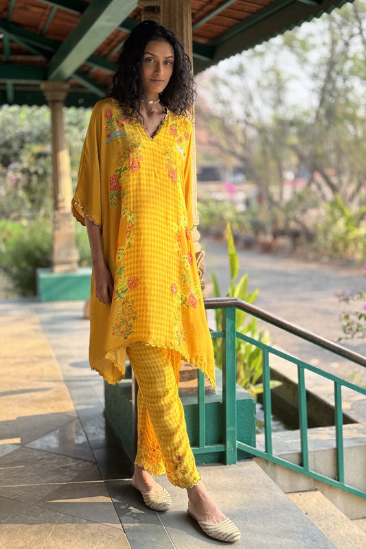 Yellow Crepe Co-Ord Set