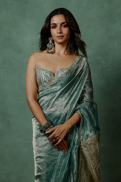 Ocean Breeze Corset Saree