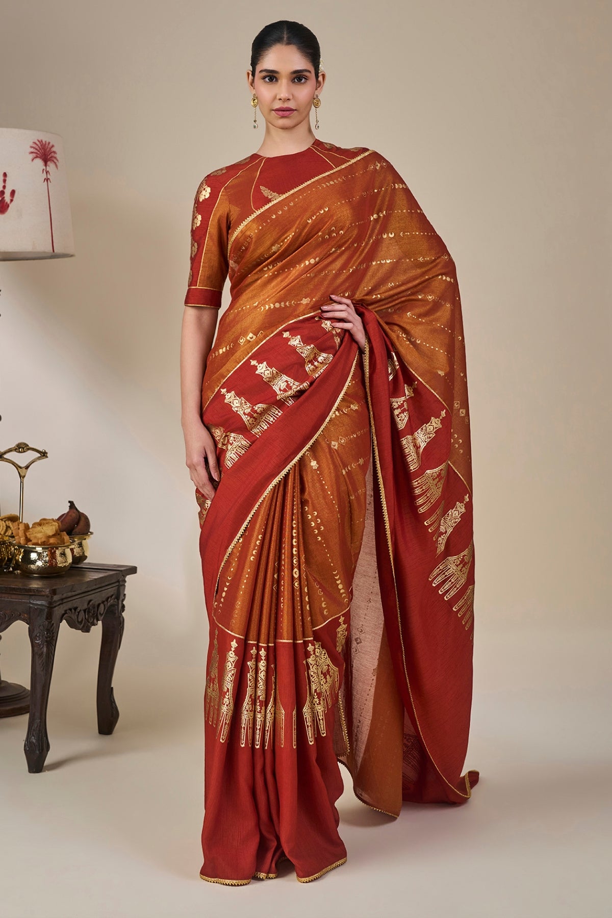 Rust The Heirloom Saree