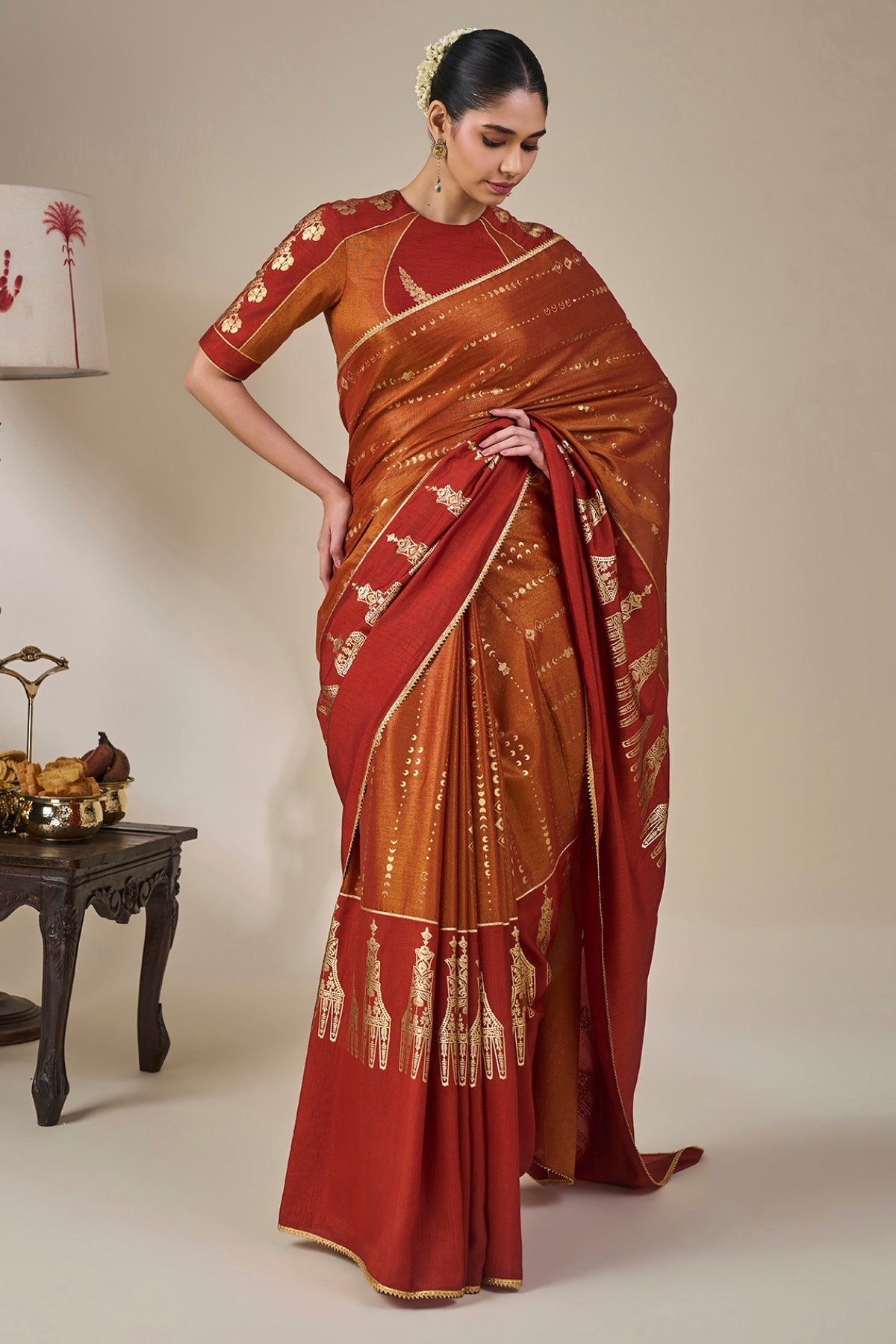 Rust The Heirloom Saree