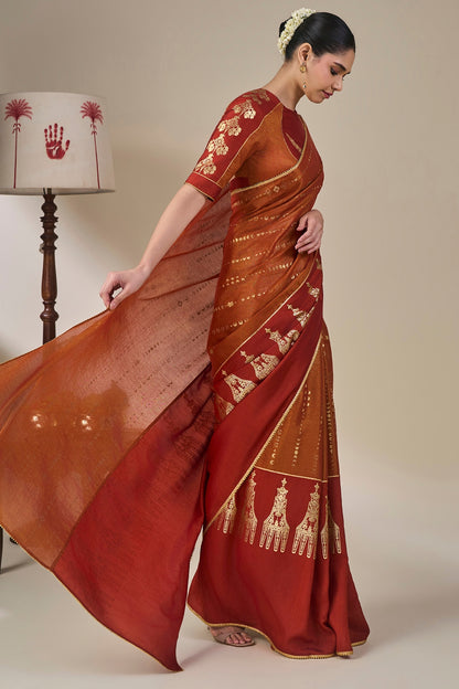 Rust The Heirloom Saree