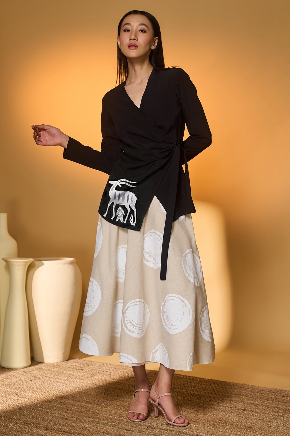 Midnight Stag Skirt Set