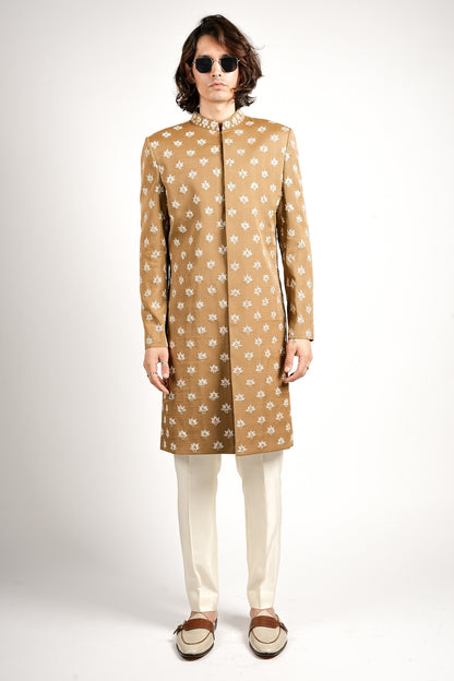 Niro Bronzed Gold Sherwani Set