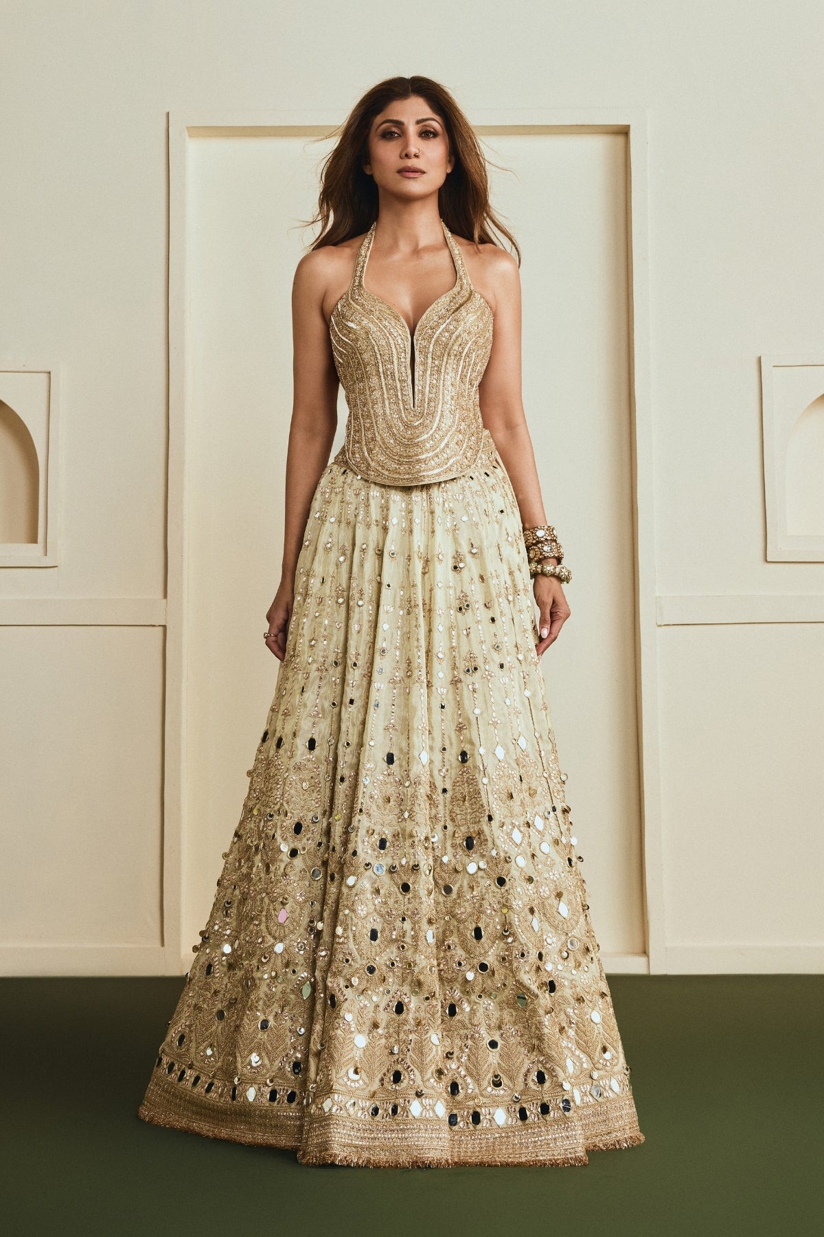 Shilpa Shetty In Saanjh Lehenga Set