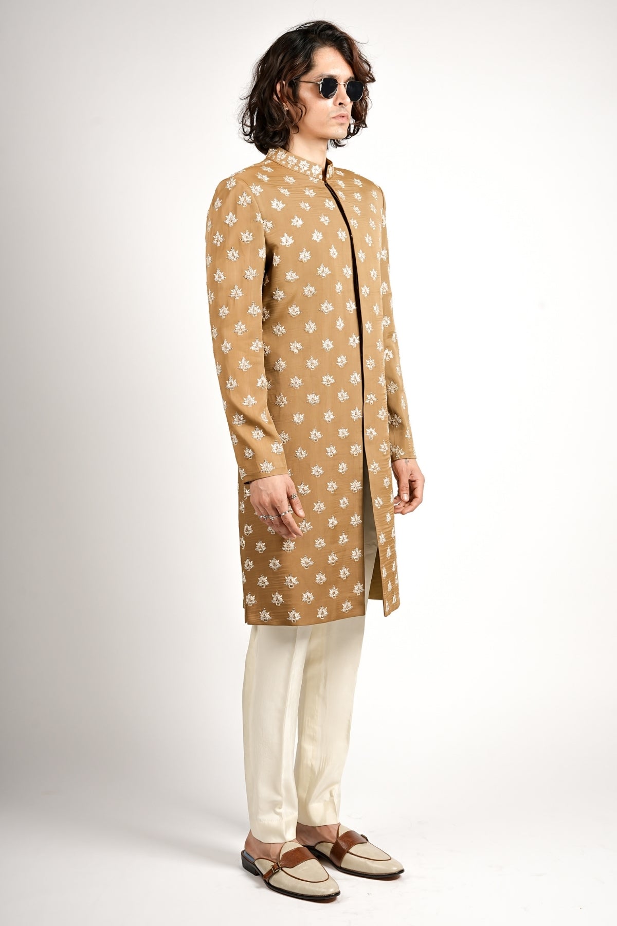 Niro Bronzed Gold Sherwani Set