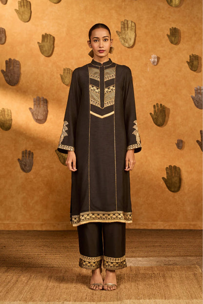 Black Vase Culotte Set