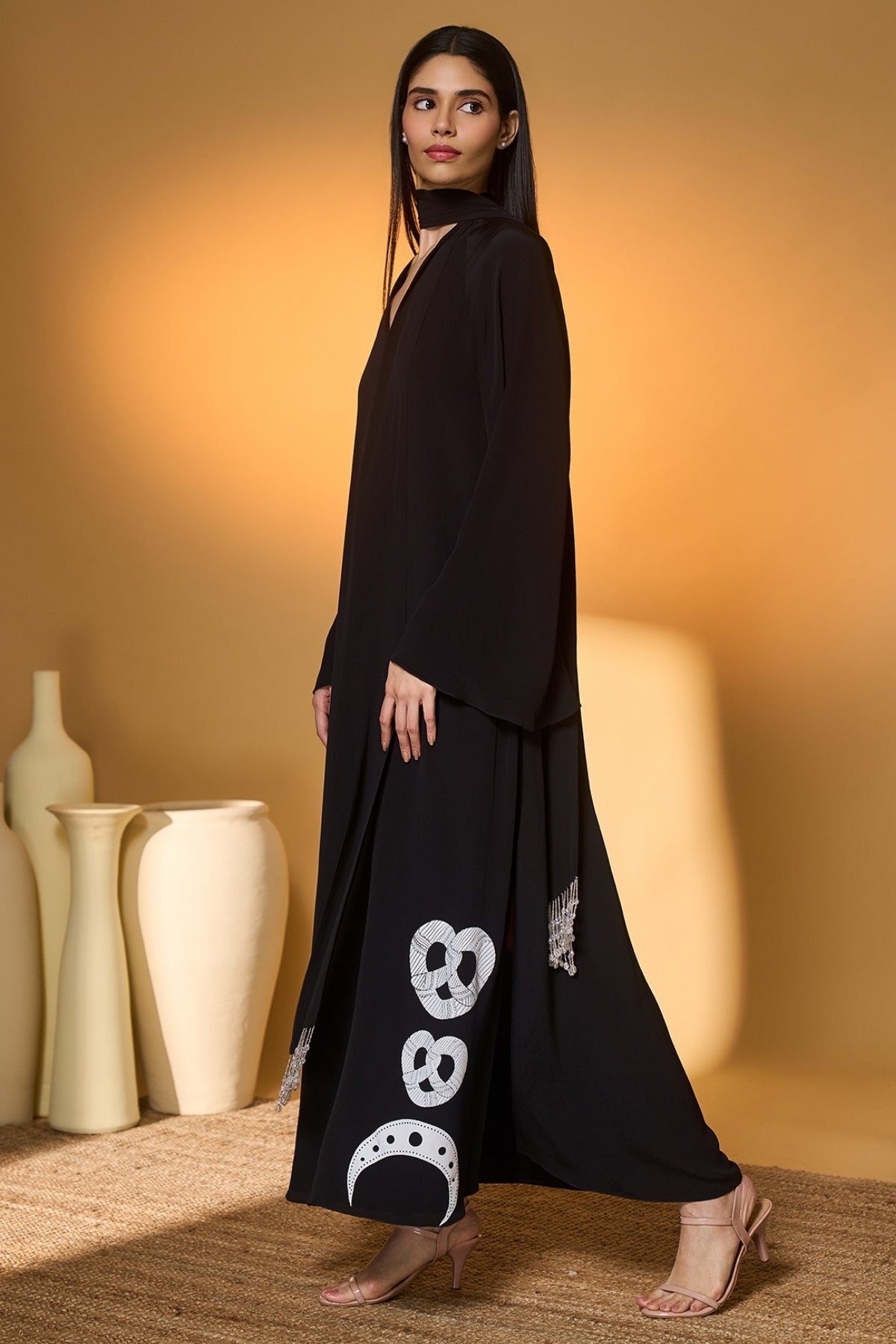 Black Midnight Snack Kaftan
