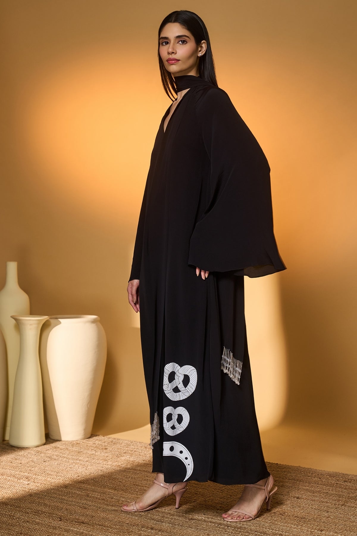 Black Midnight Snack Kaftan
