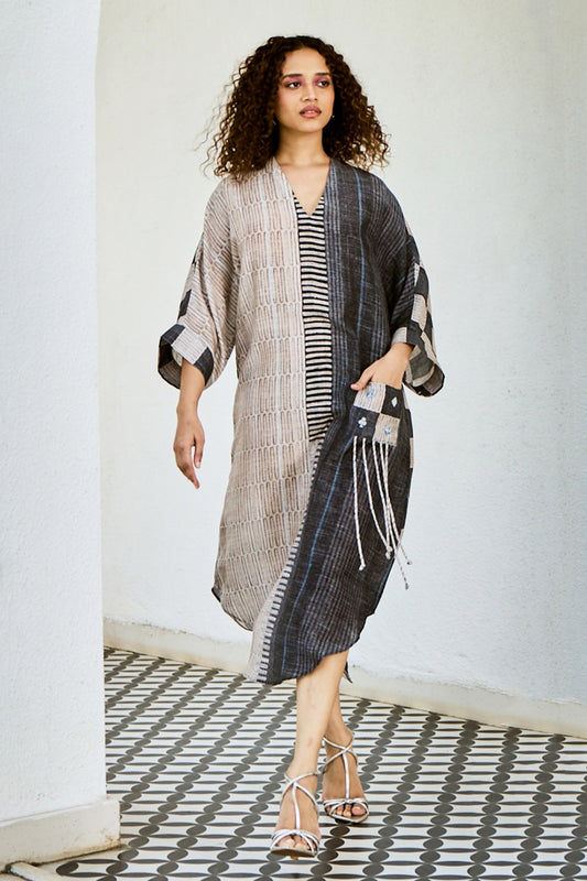 Charcoal printed Dress