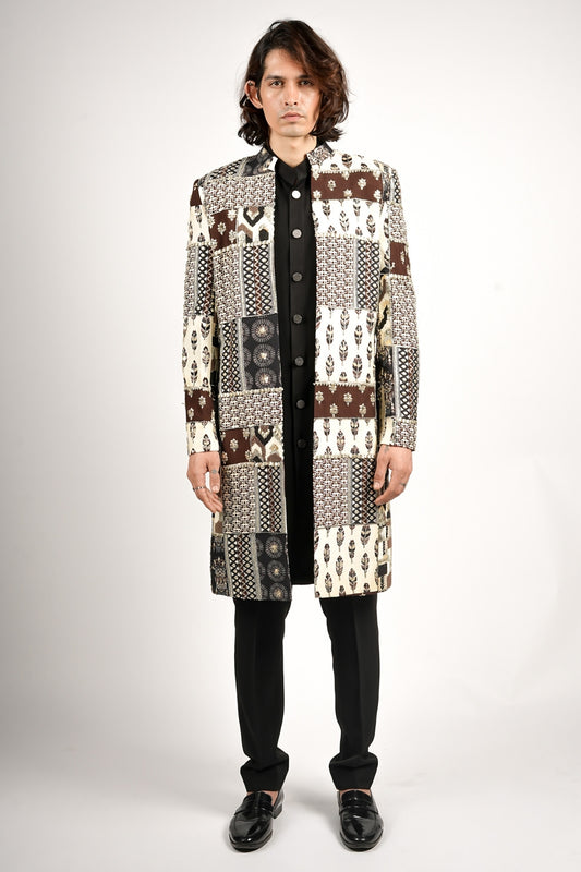 Divit Patchwork Sherwani Set