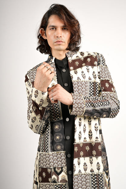 Divit Patchwork Sherwani Set