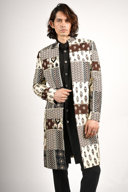Divit Patchwork Sherwani Set